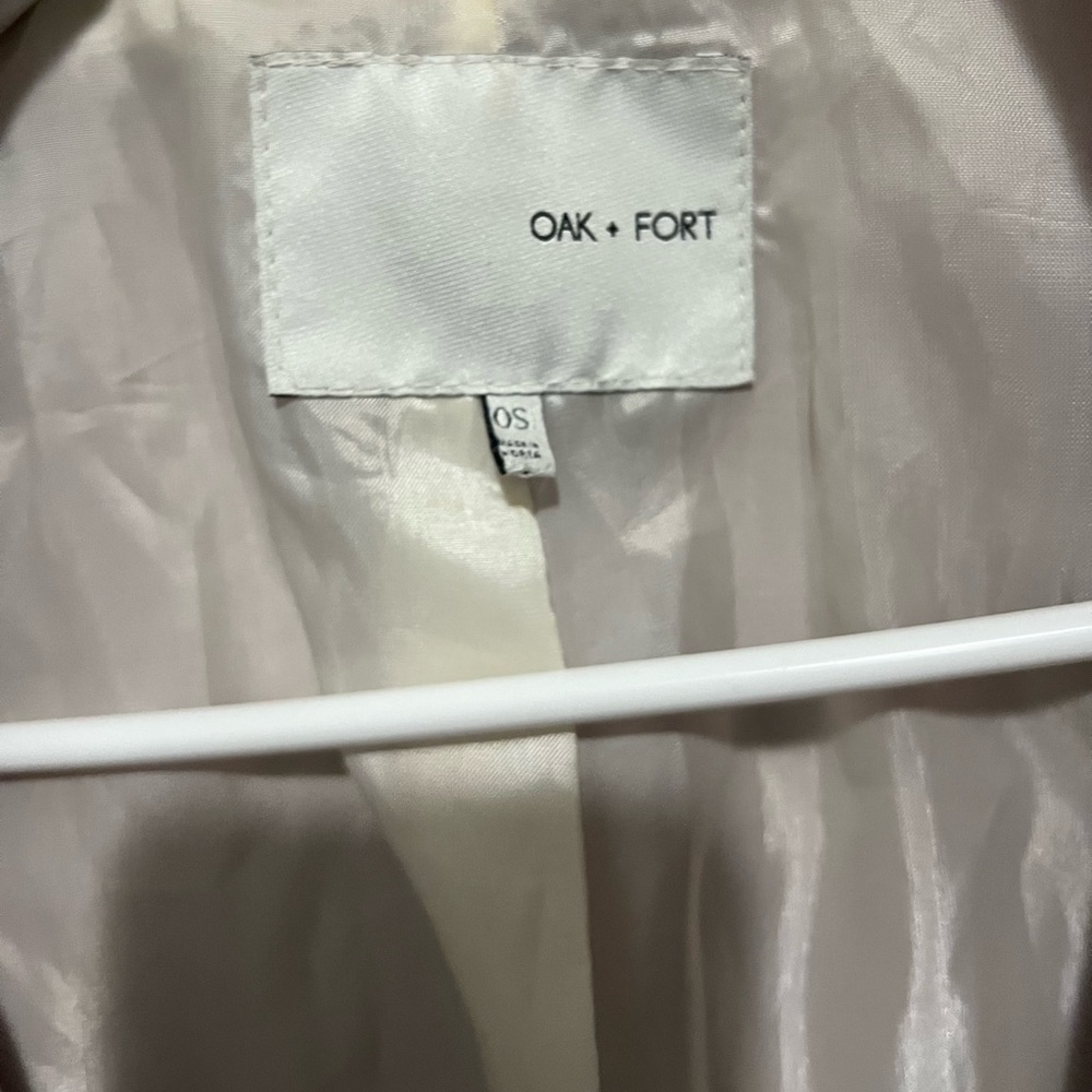 Oak + Fort Size OS Women's Double-Breasted Mauve Coat - Picture 2 of 3